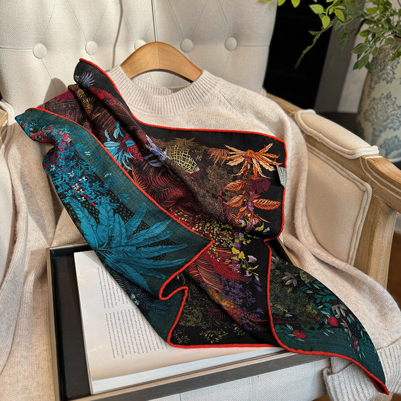 Winter Clothing Hong Kong - Double Faced Printed Scarf Luxury Winter