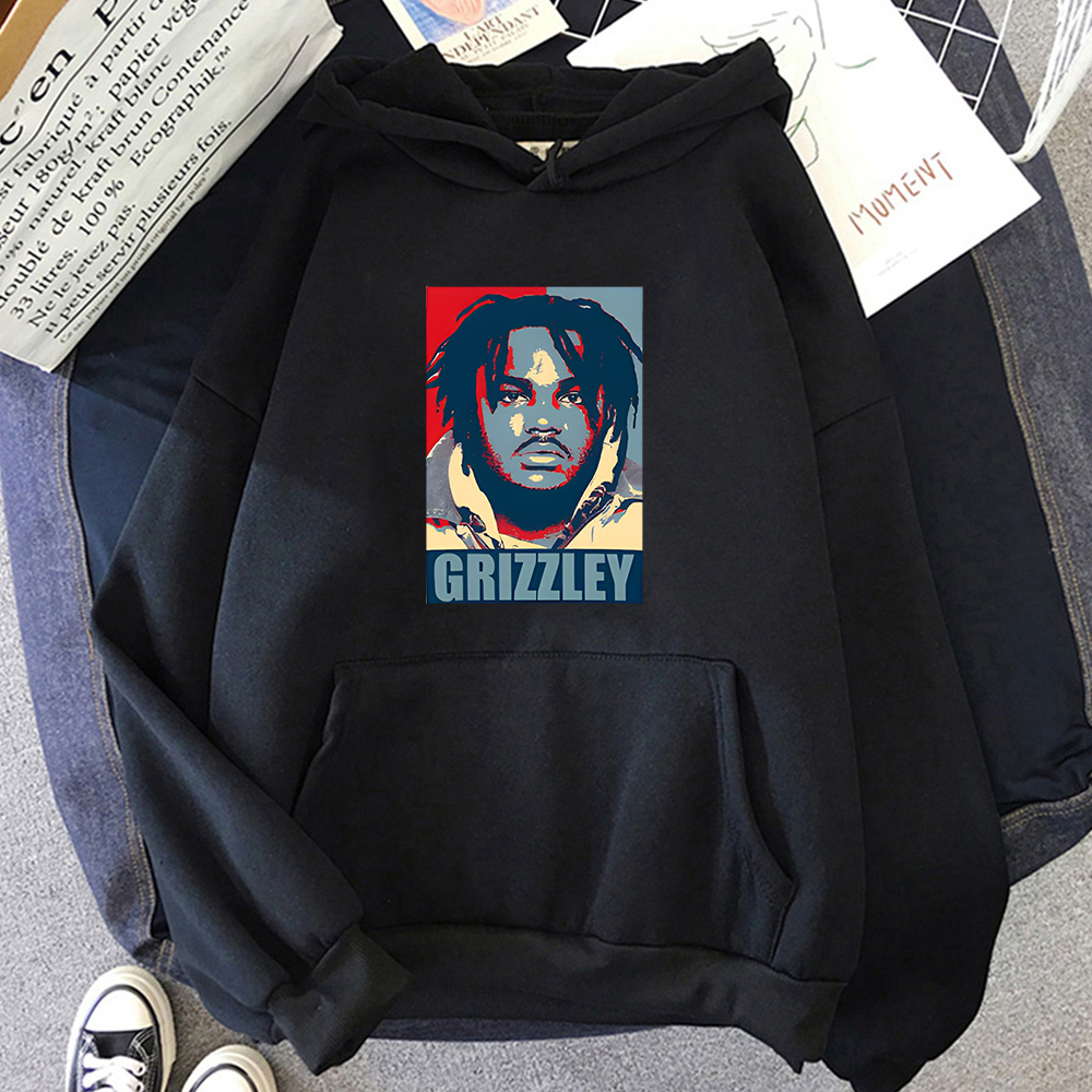 Winter Clothing Drawing - Tee Grizzley Hooded Long-sleeved Comfortable Grunge