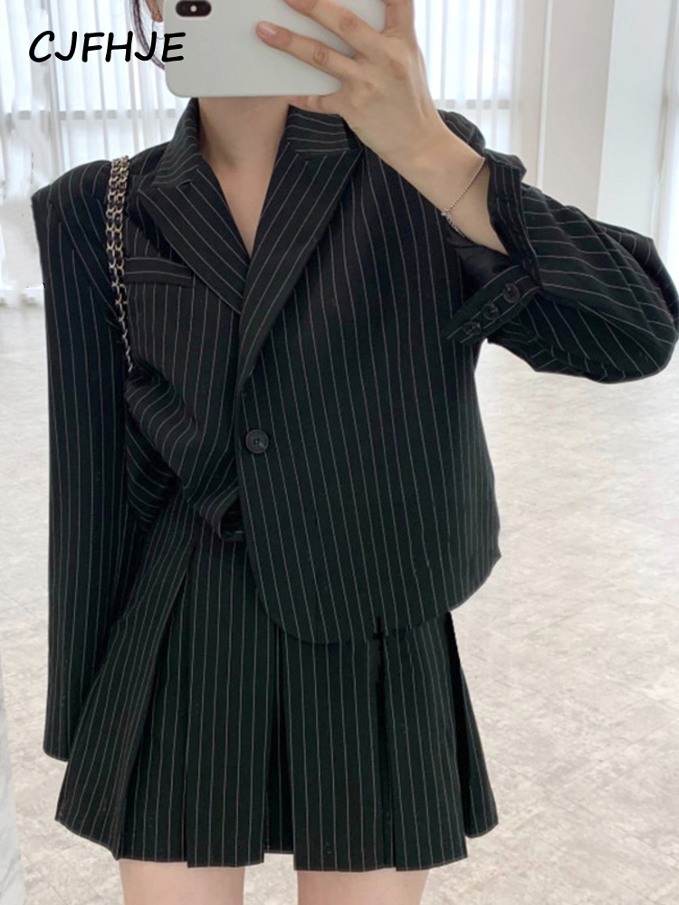 Winter Clothing Color - CJFHJE Fashion Stripe Blazer Women Autumn