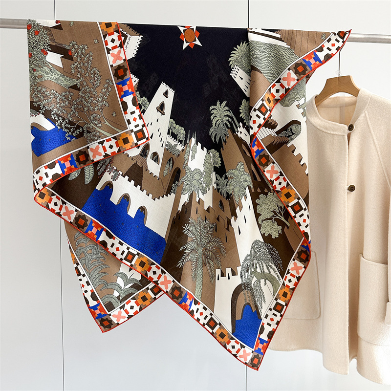 Winter Clothing Hong Kong - Wool Silk Scarf Women Cashmere Scarves