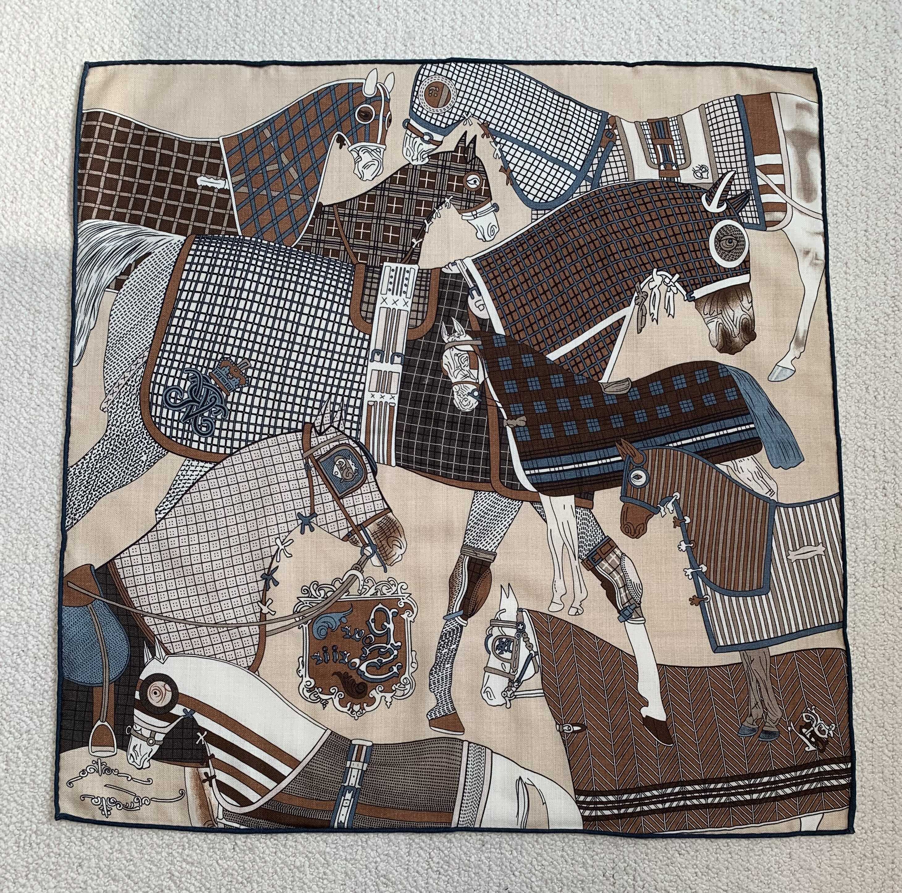 Winter Clothing Hong Kong - Double Faced Print Designer Scarf Luxury