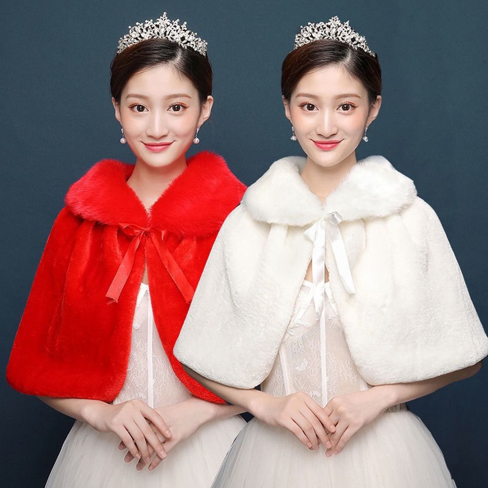 Winter Clothing Color - White Womens Winter Thicken Plush Wrap