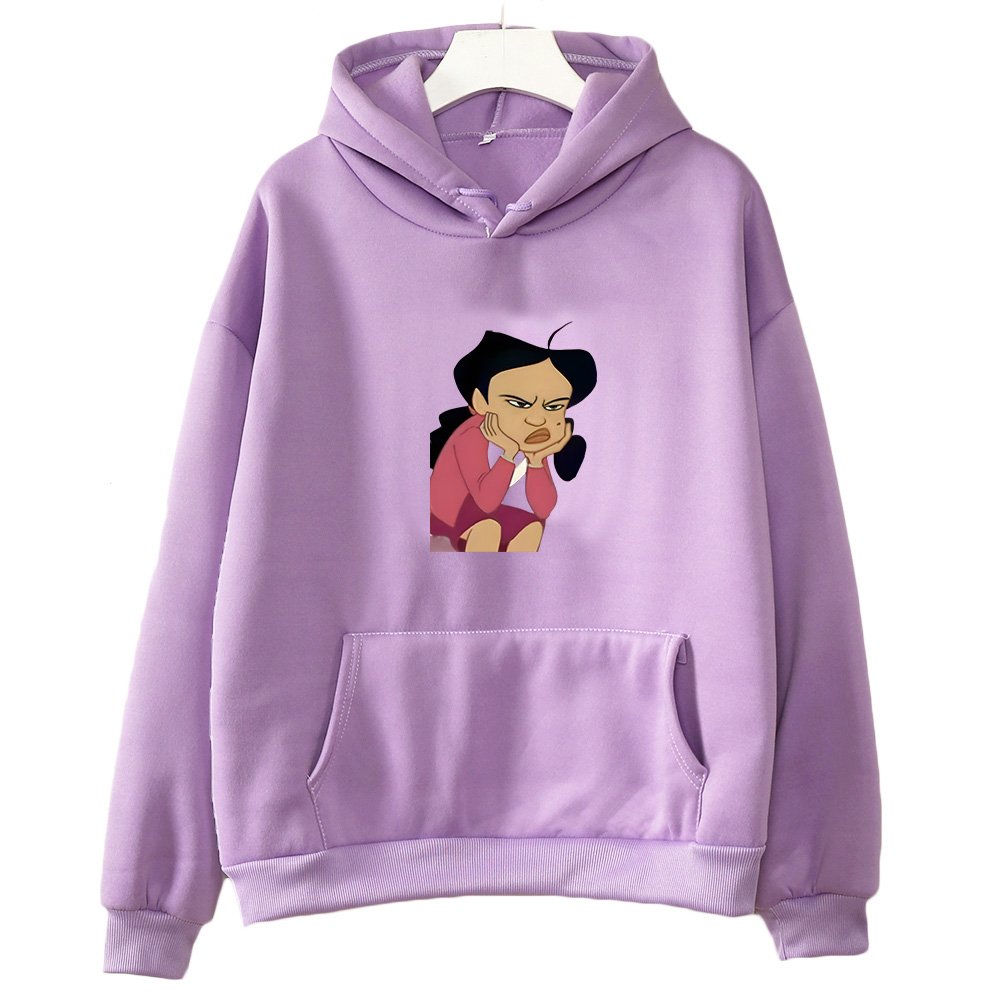 Winter Clothing Drawing - Proud Family Hooded Cartoon Print Comfortable