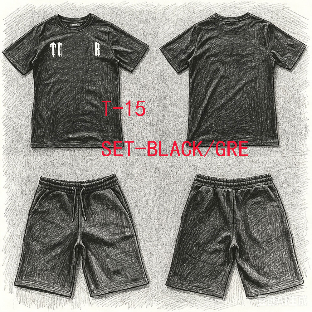 Winter Clothing Men - T-15 Short Set Tracksuit Trousers T-shirt