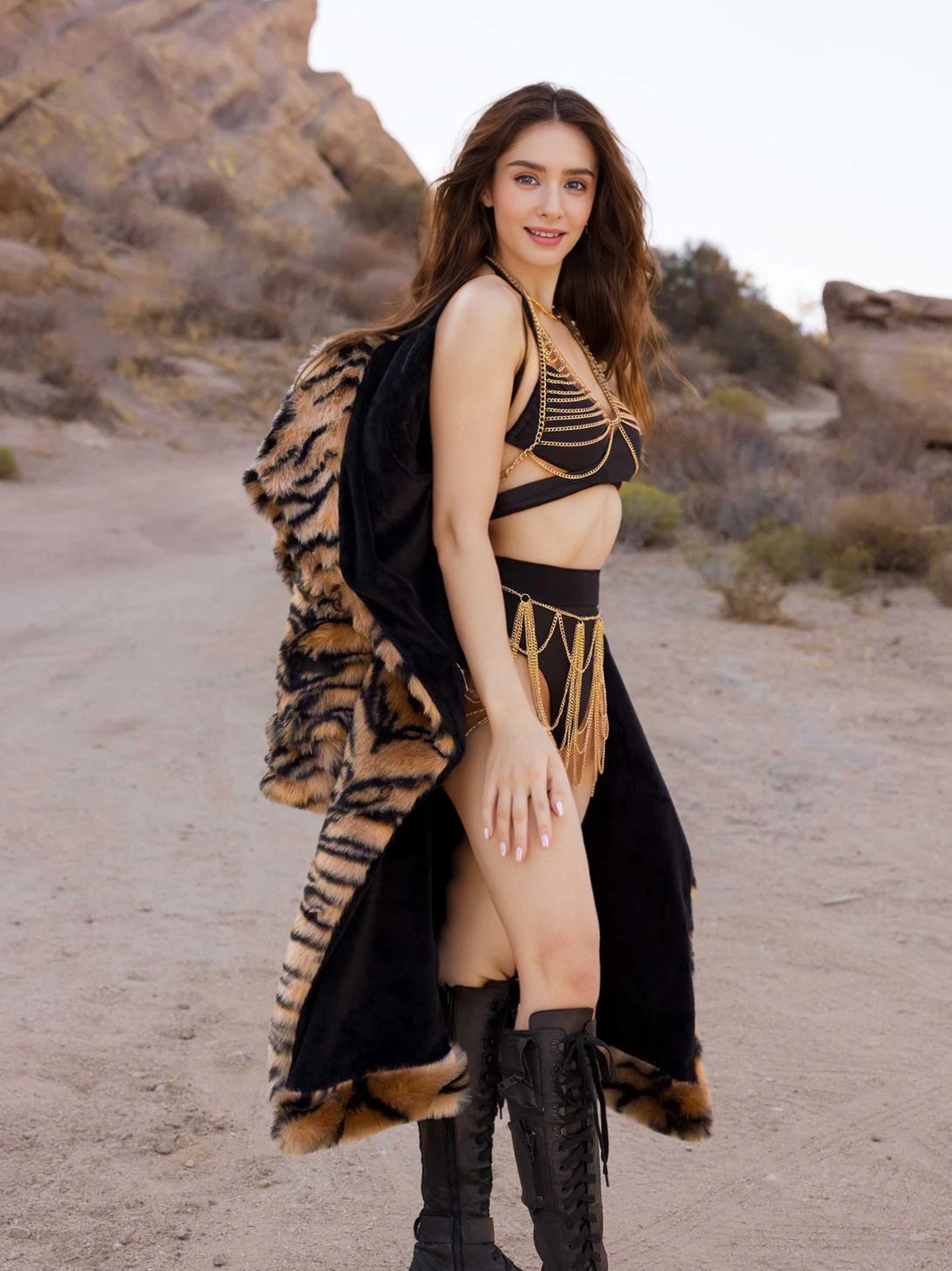 Women's Tiger Stripe Faux Fur  - Winter Clothing Trends 2026 review and price