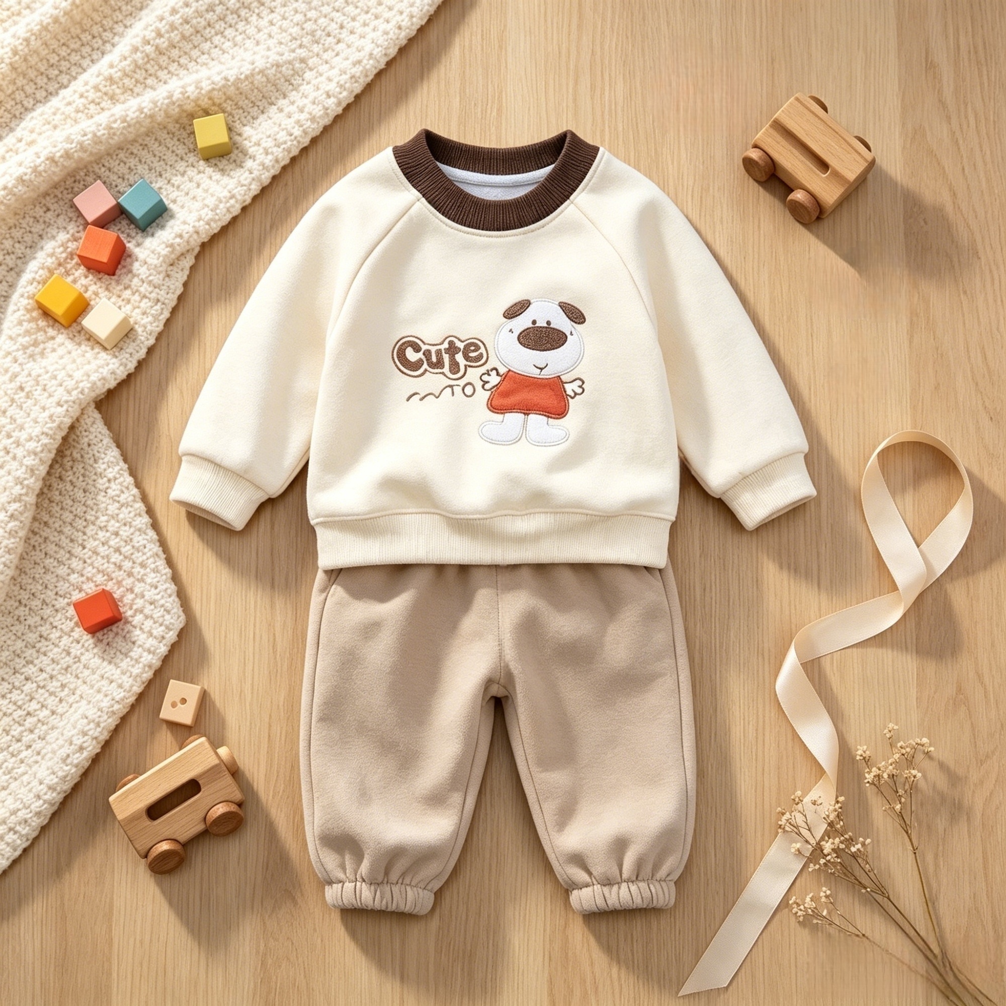 Baby Tracksuit Cartoon Puppy E - Winter Clothing Bundle review and price