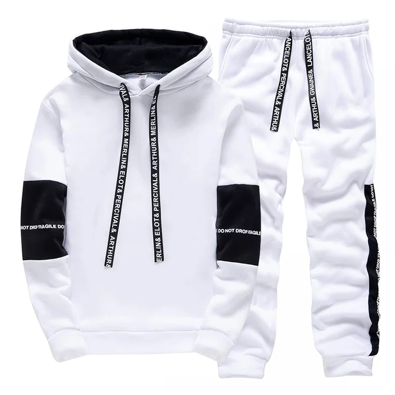Black White Men's Tracksuit Fa - Winter Clothing Men review and price