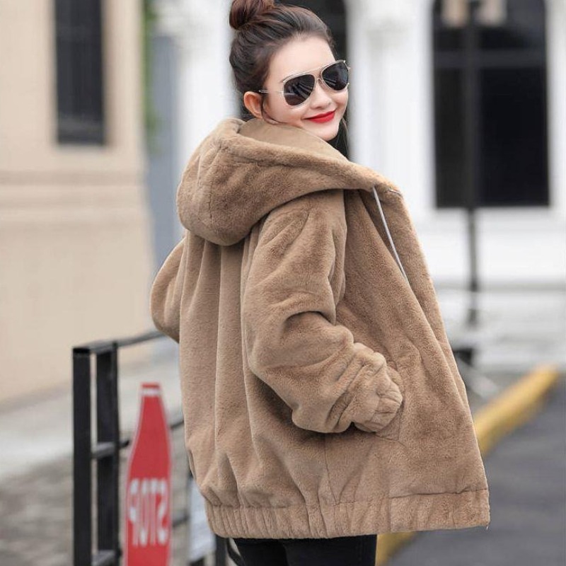 Plain with Zipper Female Hoode - Winter Clothing Drawing review and price