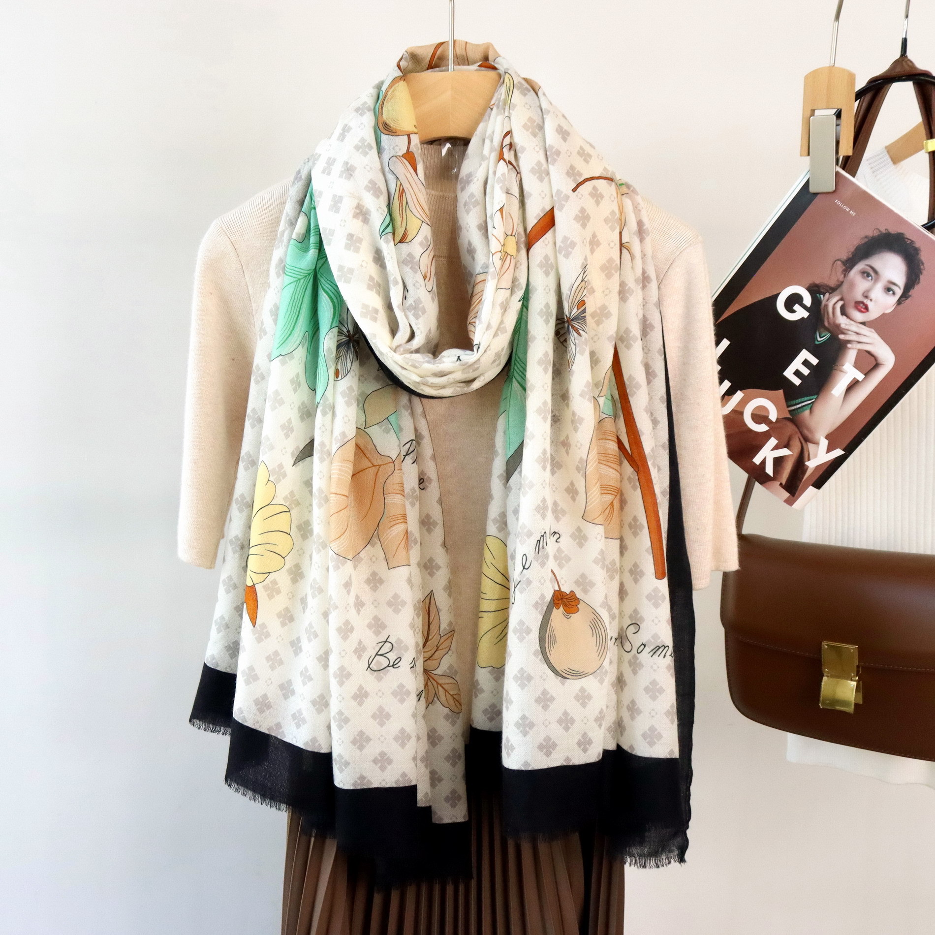 Long Tassels Cashmere Shawls L - Winter Clothing Hong Kong review and price