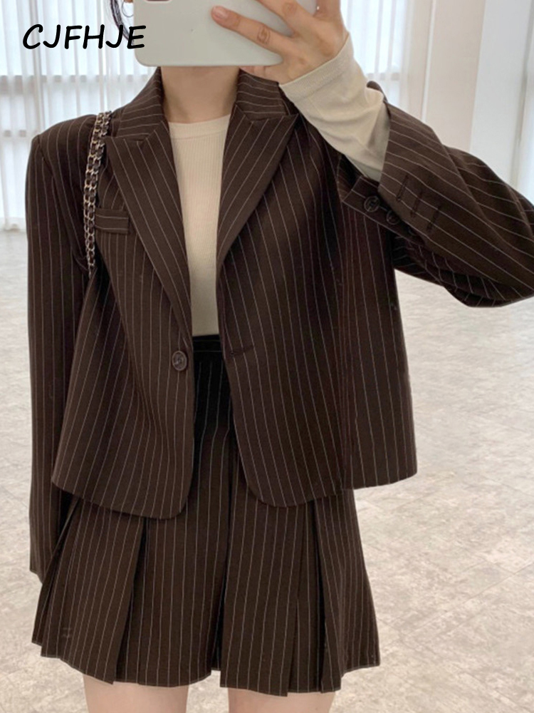 CJFHJE Fashion Stripe Blazer W - Winter Clothing Color review and price