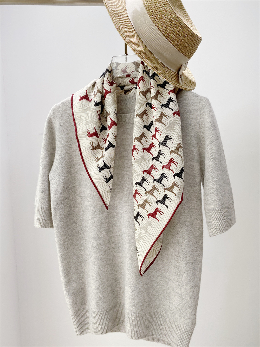 Silk Wool Blend Scarf Women Ha - Winter Clothing Hong Kong review and price