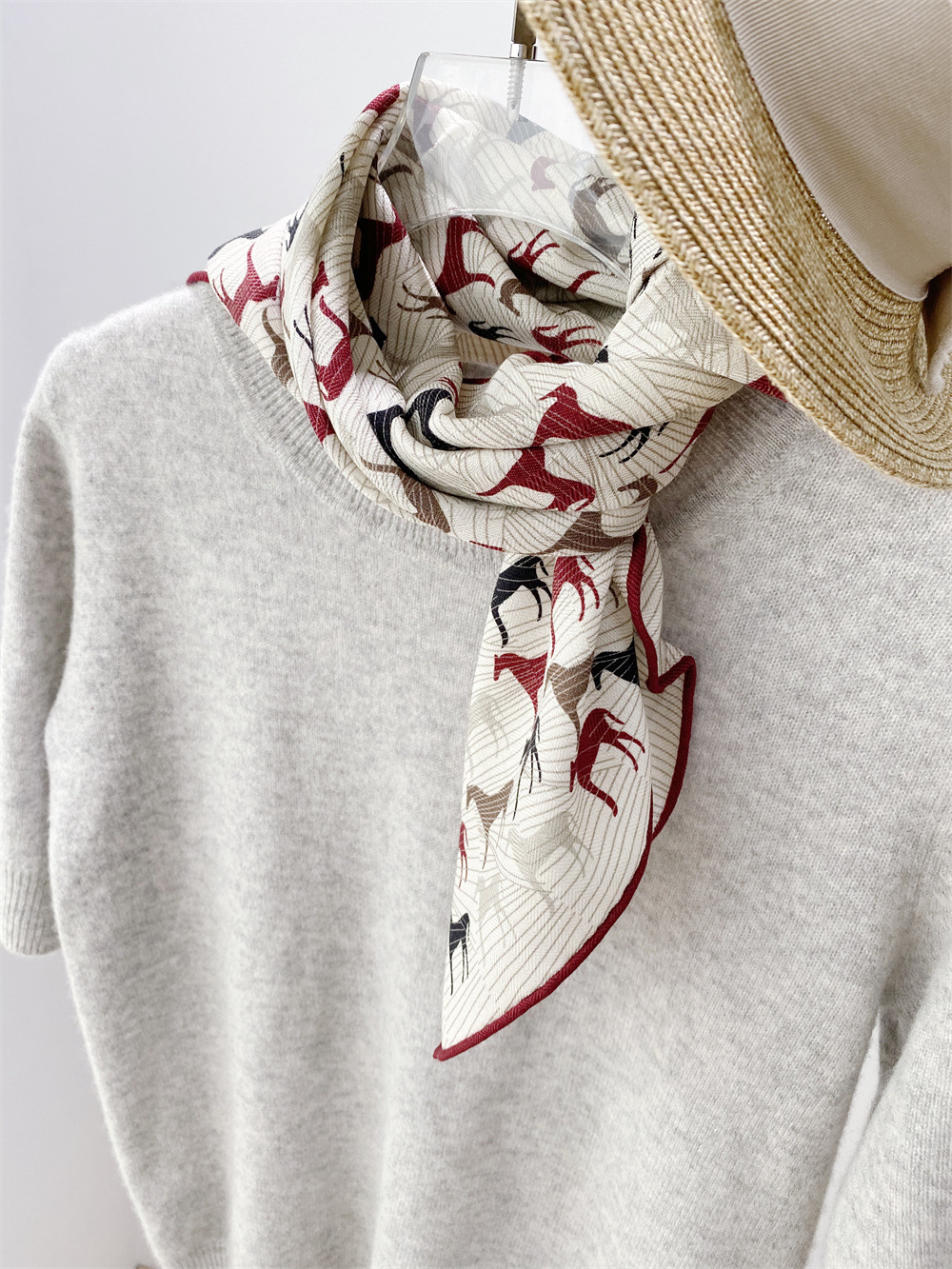 Silk Wool Blend Scarf Women Ha - Winter Clothing Hong Kong review and price