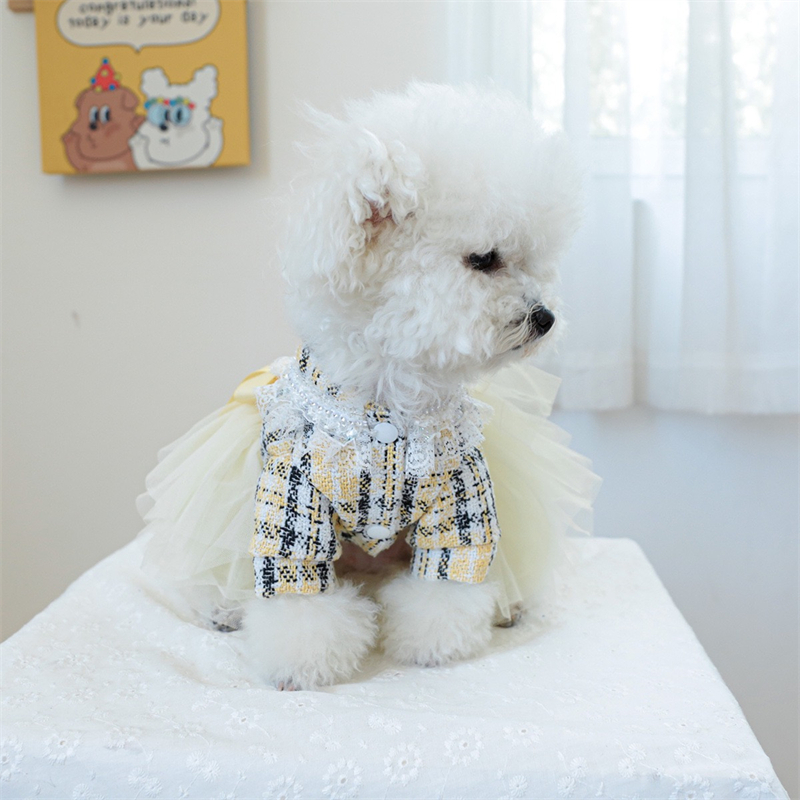 Yellow Ribbon Dresses for Dogs - Yellow Winter Clothing review and price