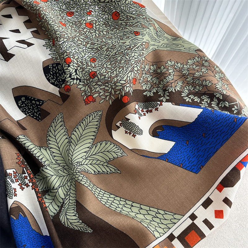Wool Silk Scarf Women Cashmere - Winter Clothing Hong Kong review and price