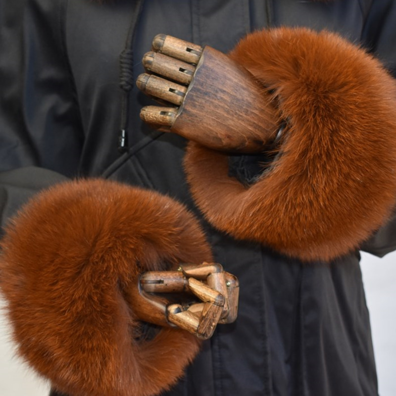 Fox Fur Cuffs For Women Whole  - Winter Clothing Color review and price