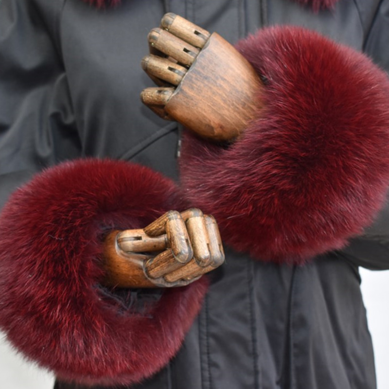 Fox Fur Cuffs For Women Whole  - Winter Clothing Color review and price
