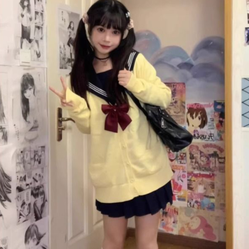 Yellow Knitted Cardigan Coat W - Yellow Winter Clothing review and price