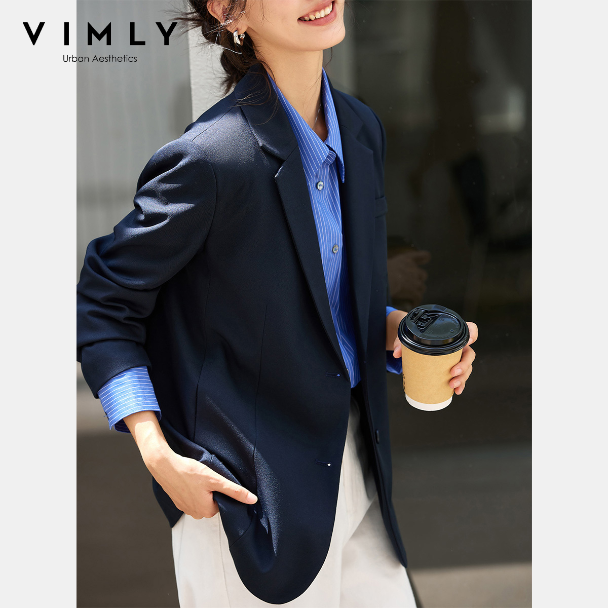 VIMLY Women's Navy Blue Jacket - Winter Clothing Trends 2026 review and price