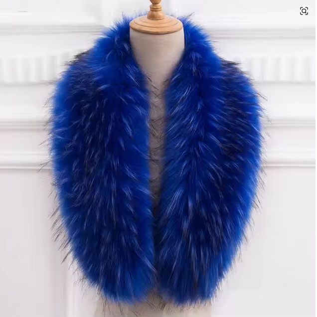 Natural Fur Collar Real raccoo - Winter Clothing Color review and price