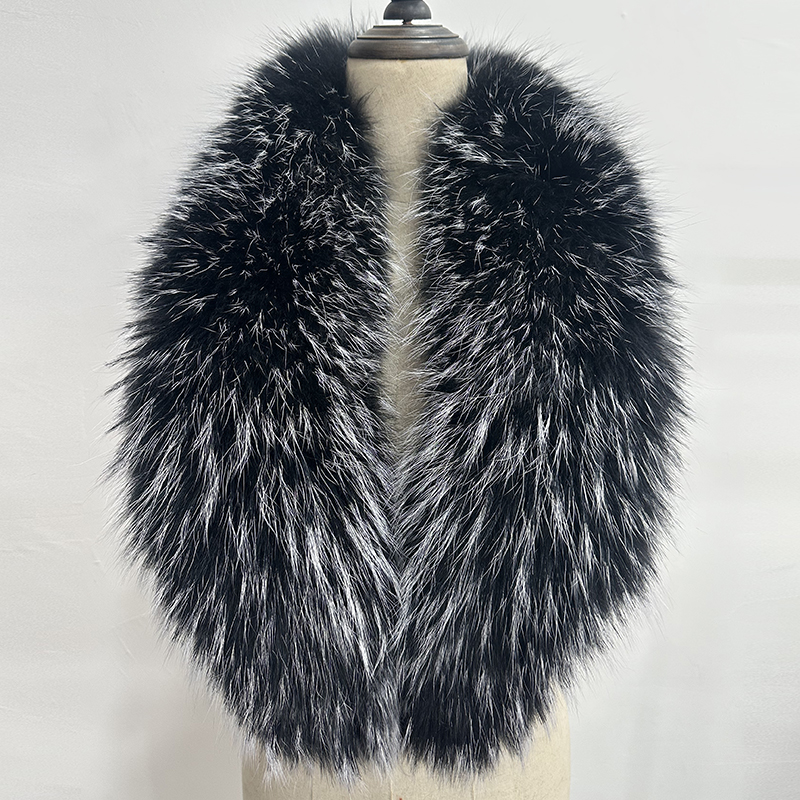 Natural Fur Collar Real raccoo - Winter Clothing Color review and price