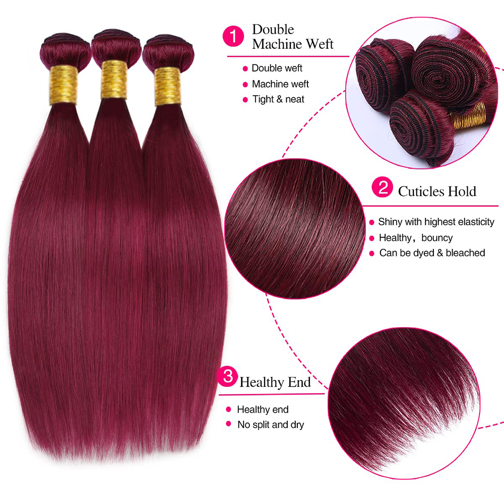 Burgundy 99J Human Hair Bundle - Winter Clothing Bundle review and price