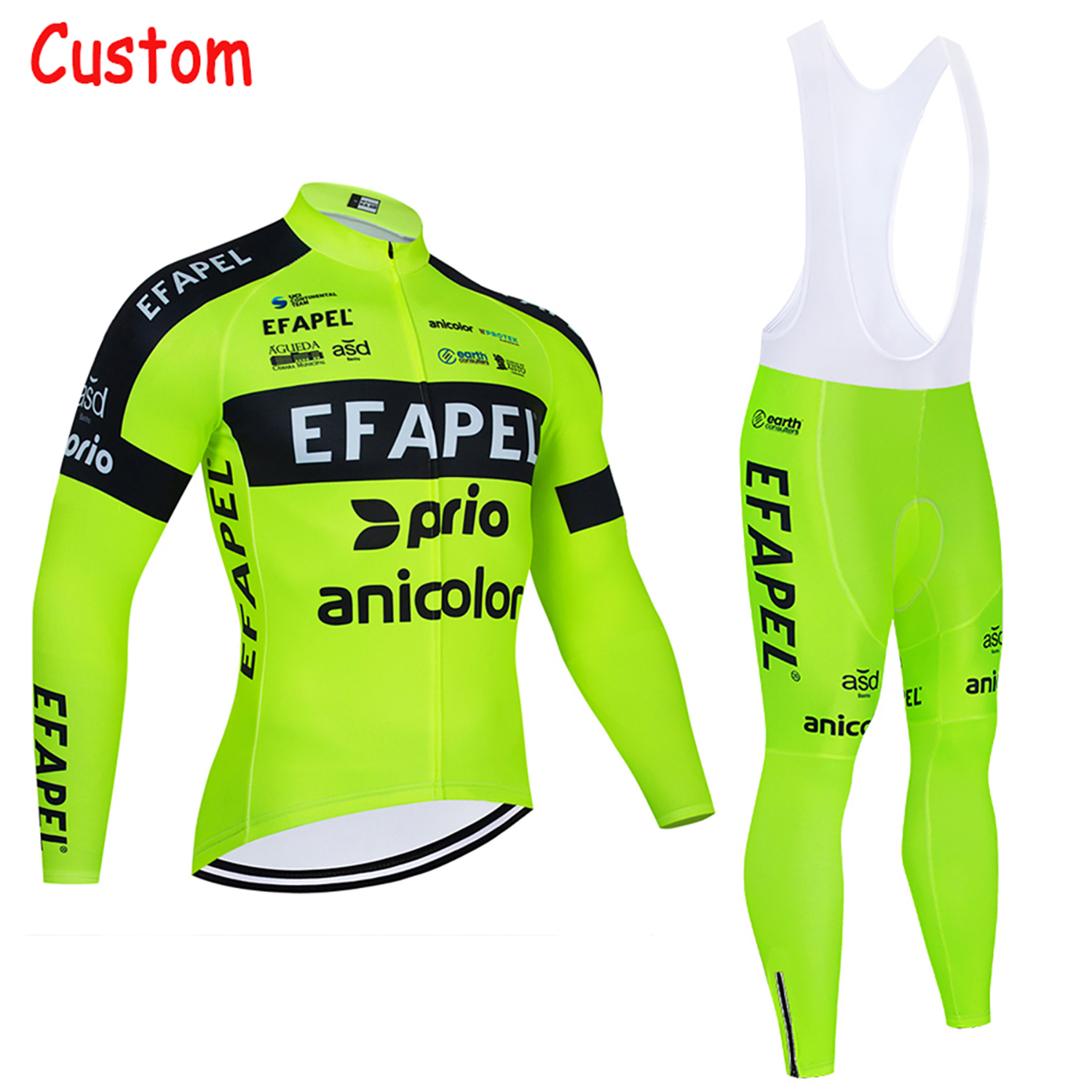 Fluor Yellow Cycling  Jersey E - Yellow Winter Clothing review and price