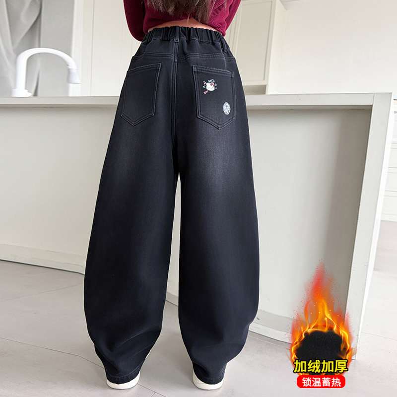 Autumn Girls' Jeans Cartoon Em - Winter Clothing Drawing review and price