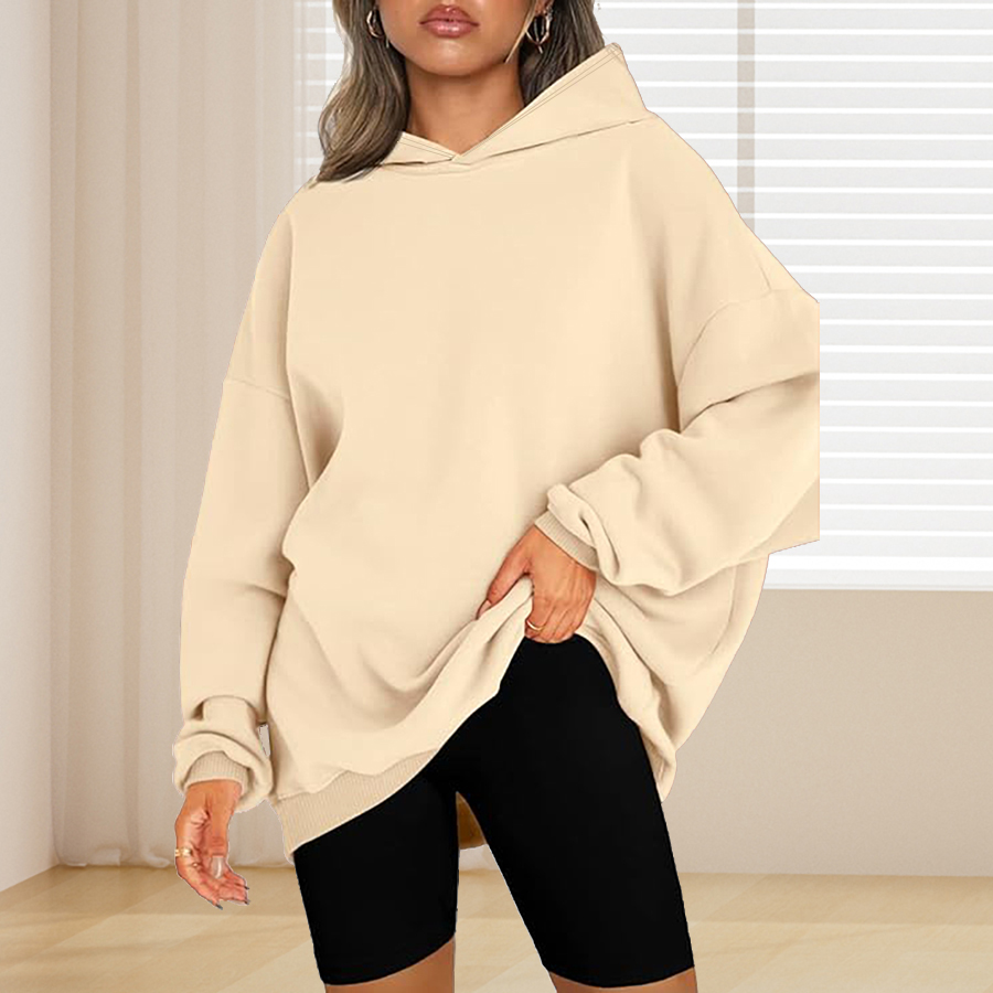 Plus Size Basic Solid Color Ho - Winter Clothing Color review and price