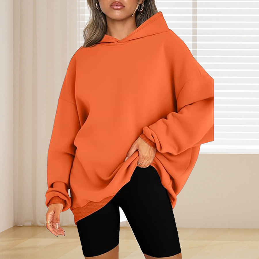 Plus Size Basic Solid Color Ho - Winter Clothing Color review and price