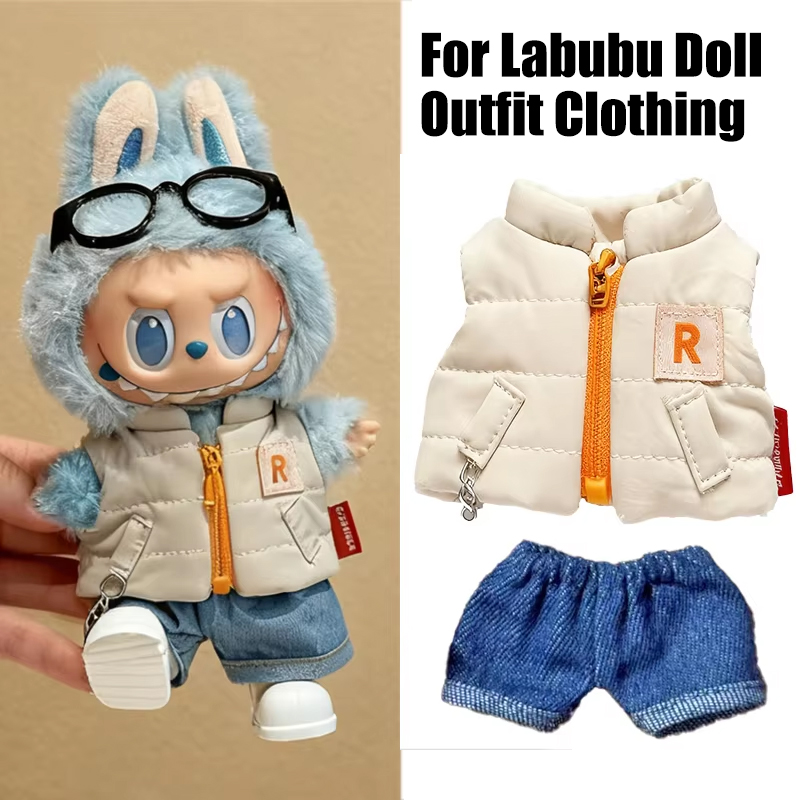 For 15 17cm Labubu Doll Solid  - Winter Clothing Color review and price