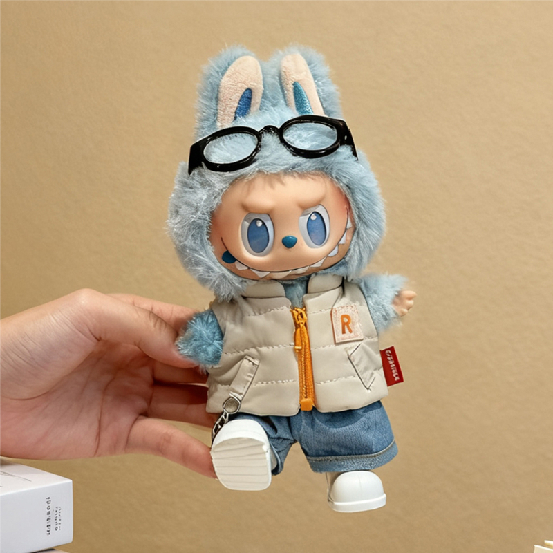 For 15 17cm Labubu Doll Solid  - Winter Clothing Color review and price