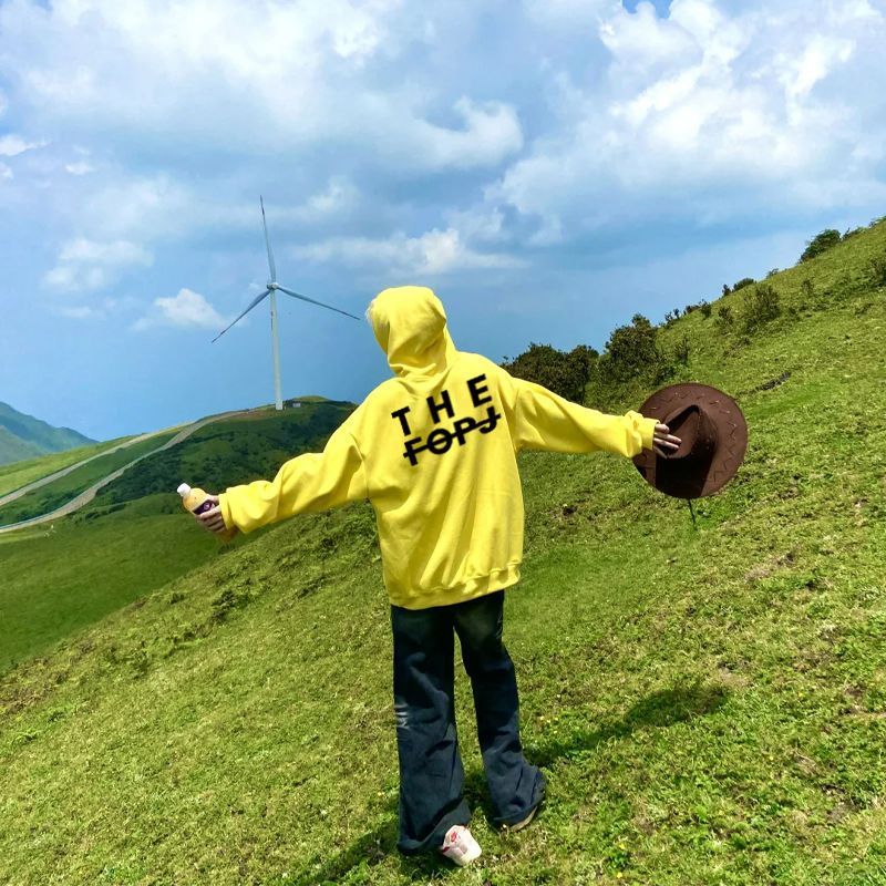 Male Hoodie Yellow Designer Cl - Yellow Winter Clothing review and price