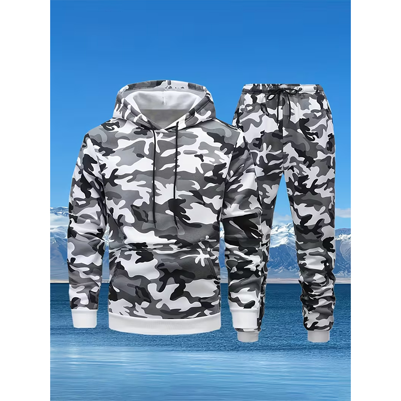 Autumn Camouflage 3D Print Hoo - Winter Clothing Men review and price