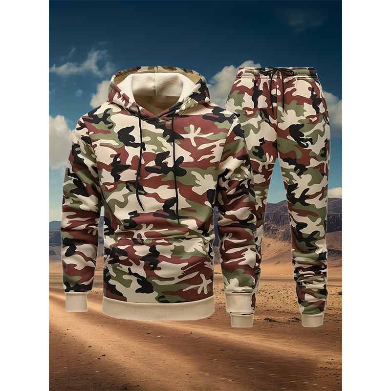 Autumn Camouflage 3D Print Hoo - Winter Clothing Men review and price