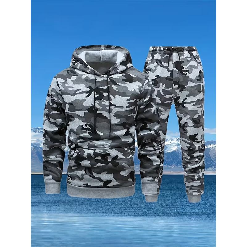 Autumn Camouflage 3D Print Hoo - Winter Clothing Men review and price