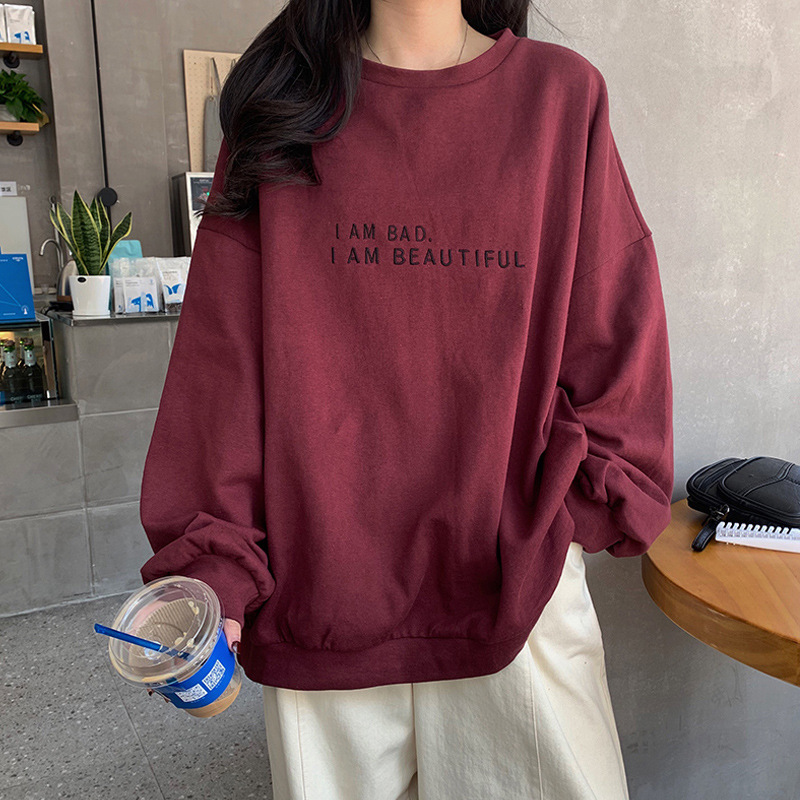 Loose Long Sleeve Letter Print - Winter Clothing Hong Kong review and price