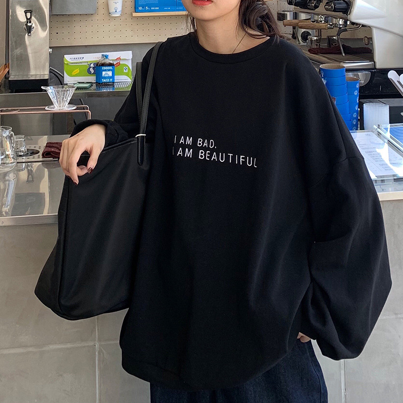 Loose Long Sleeve Letter Print - Winter Clothing Hong Kong review and price