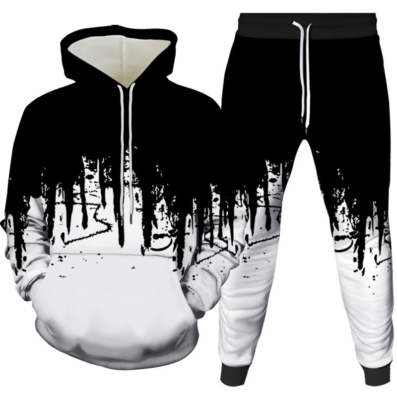 Ink Painting 3D Printed Hoodie - Winter Clothing Men review and price