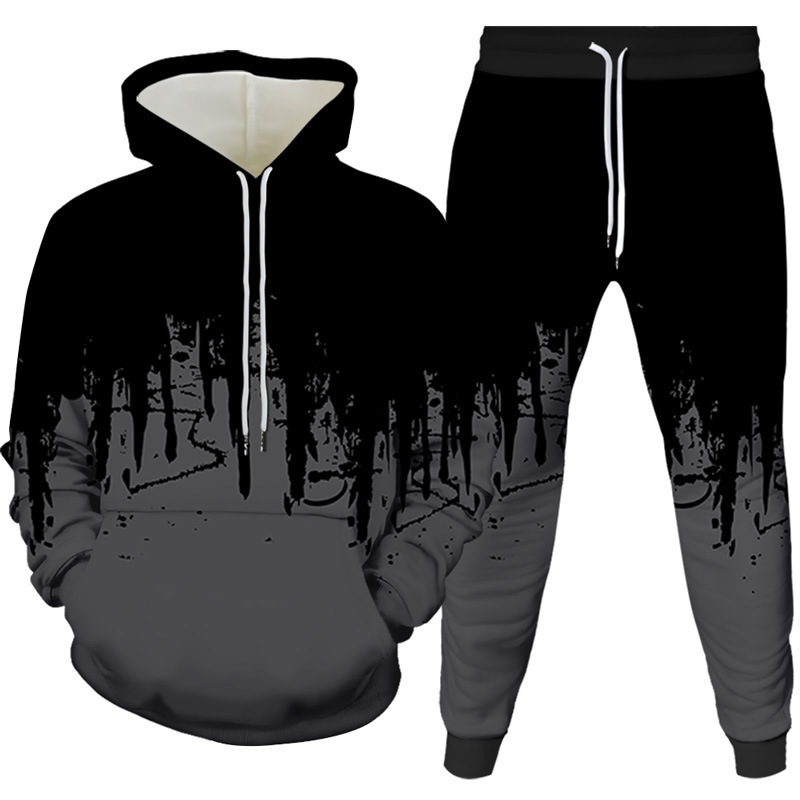 Ink Painting 3D Printed Hoodie - Winter Clothing Men review and price
