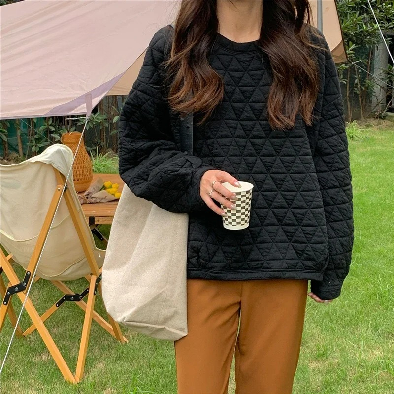Loose Sweatshirt Female Winter - Yellow Winter Clothing review and price